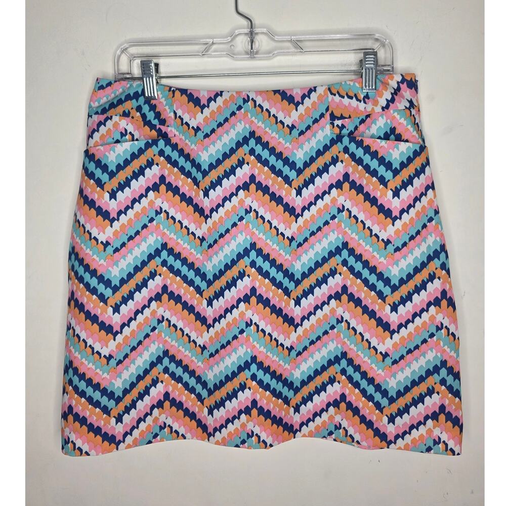 EP Pro blue pink chevron zig zag athletic golf skort skirt - 10